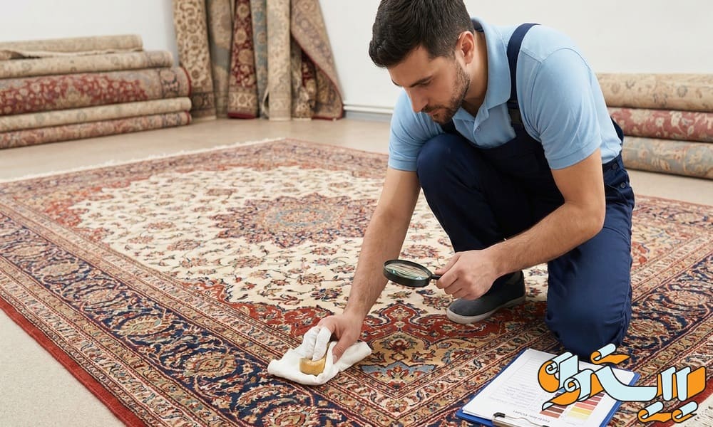 تصویر فرش دار قالی شویی